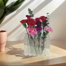 Set of 24 Connected Tube Flower Vases
