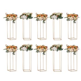 VEVOR 10PCS 31.5inch High Wedding Flower Stand, With Acrylic Laminate,Metal Vase Column Geometric Centerpiece Stands