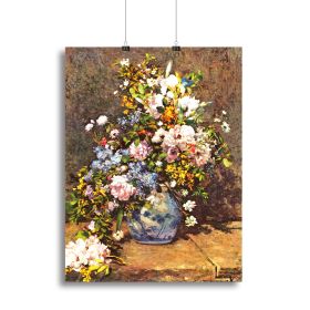 Still life with large vase by Renoir Canvas Print or Poster (Type: Poster Print, size: 16" x 12" / 42cm x 30cm (approx))